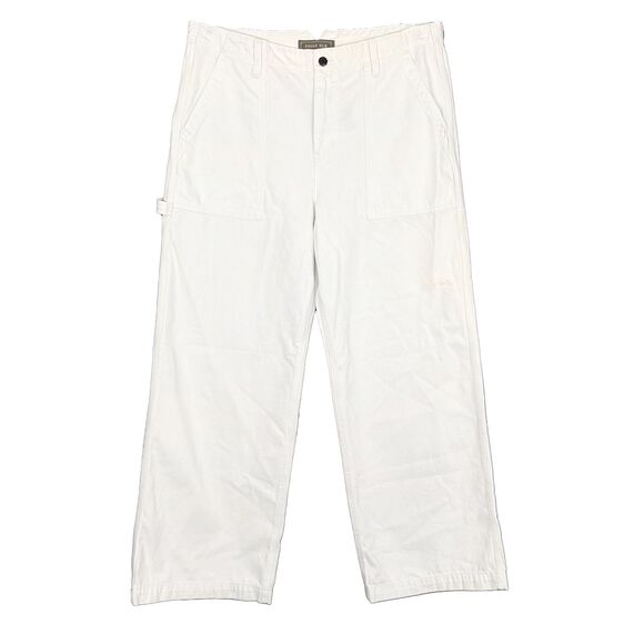 J. CREW Point Sur Wide Leg Carpenter Jean 33 High Rise Cotton White NWT B47 - Picture 2 of 6